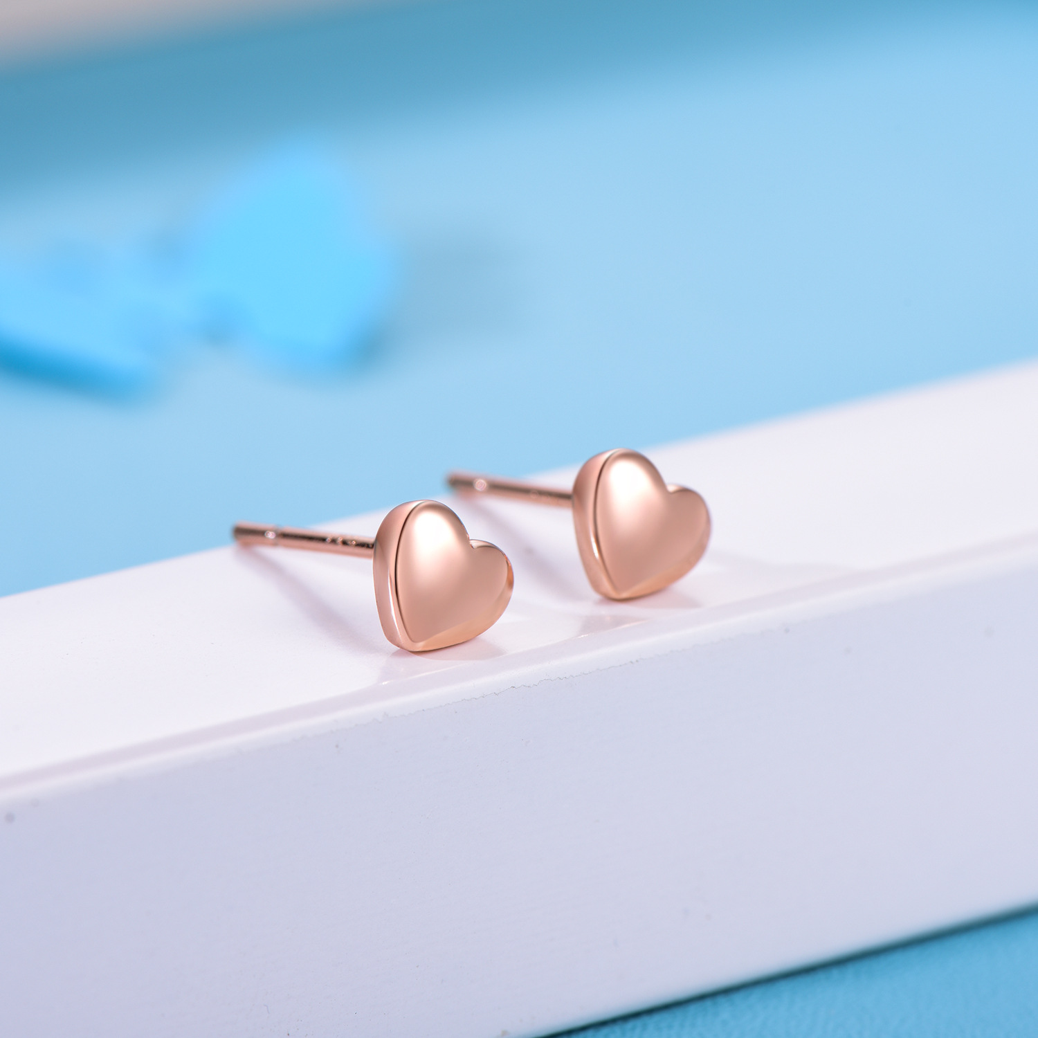 Simple Heart-Shaped Earrings Mini Earrings S925 Sterling Silver
