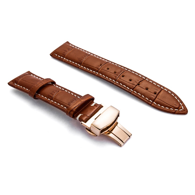 High-Quality Double-Press Butterfly Buckle For First Layer Cowhide Watch