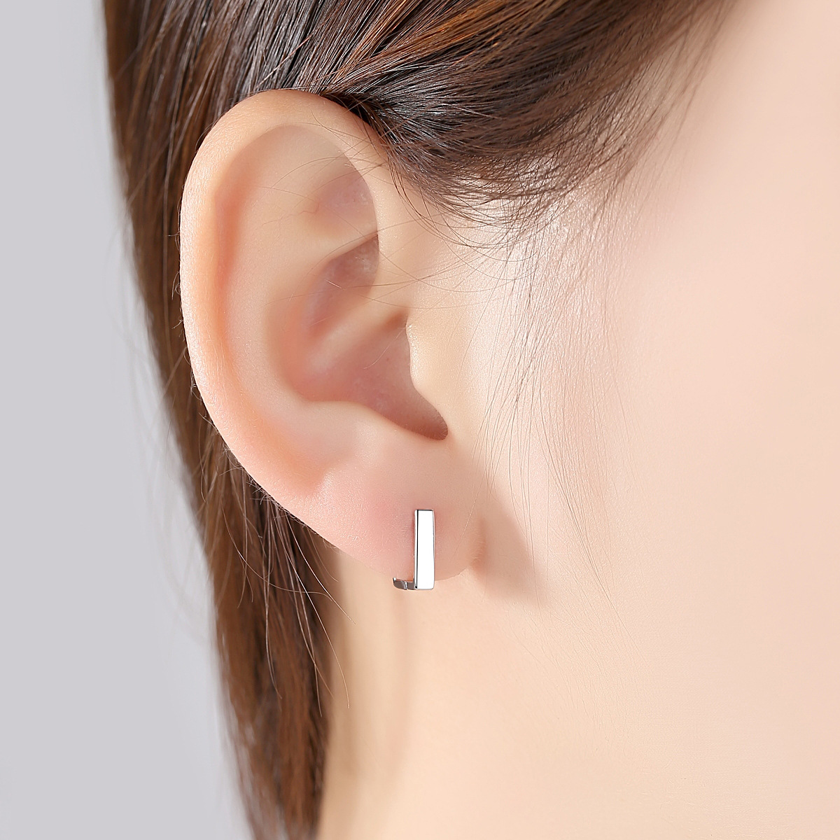 S925 Sterling Silver Earrings Simple Ear Buckle