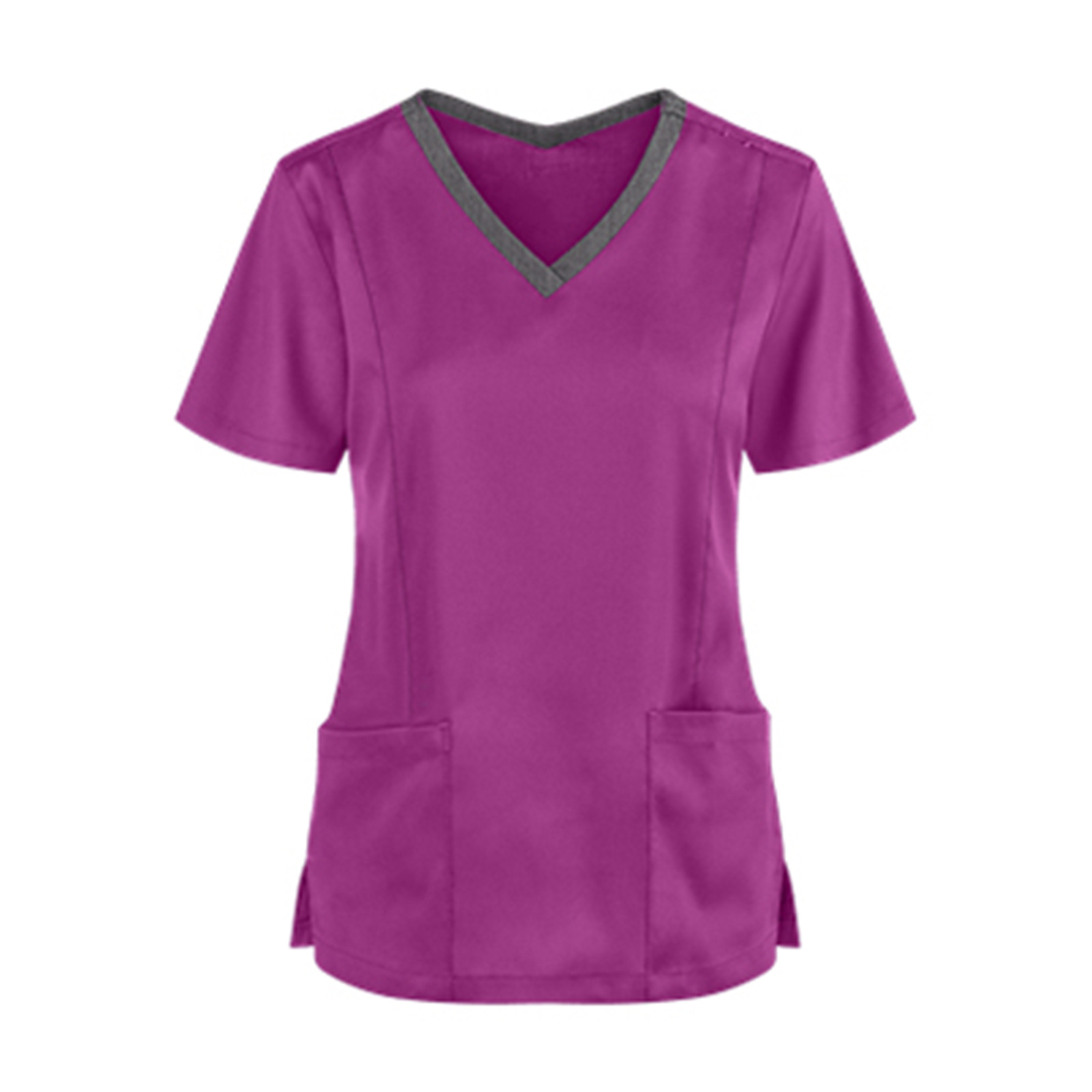 Title 2, V-neck Tooling Short-sleeved Slit Nurse Outfit ...