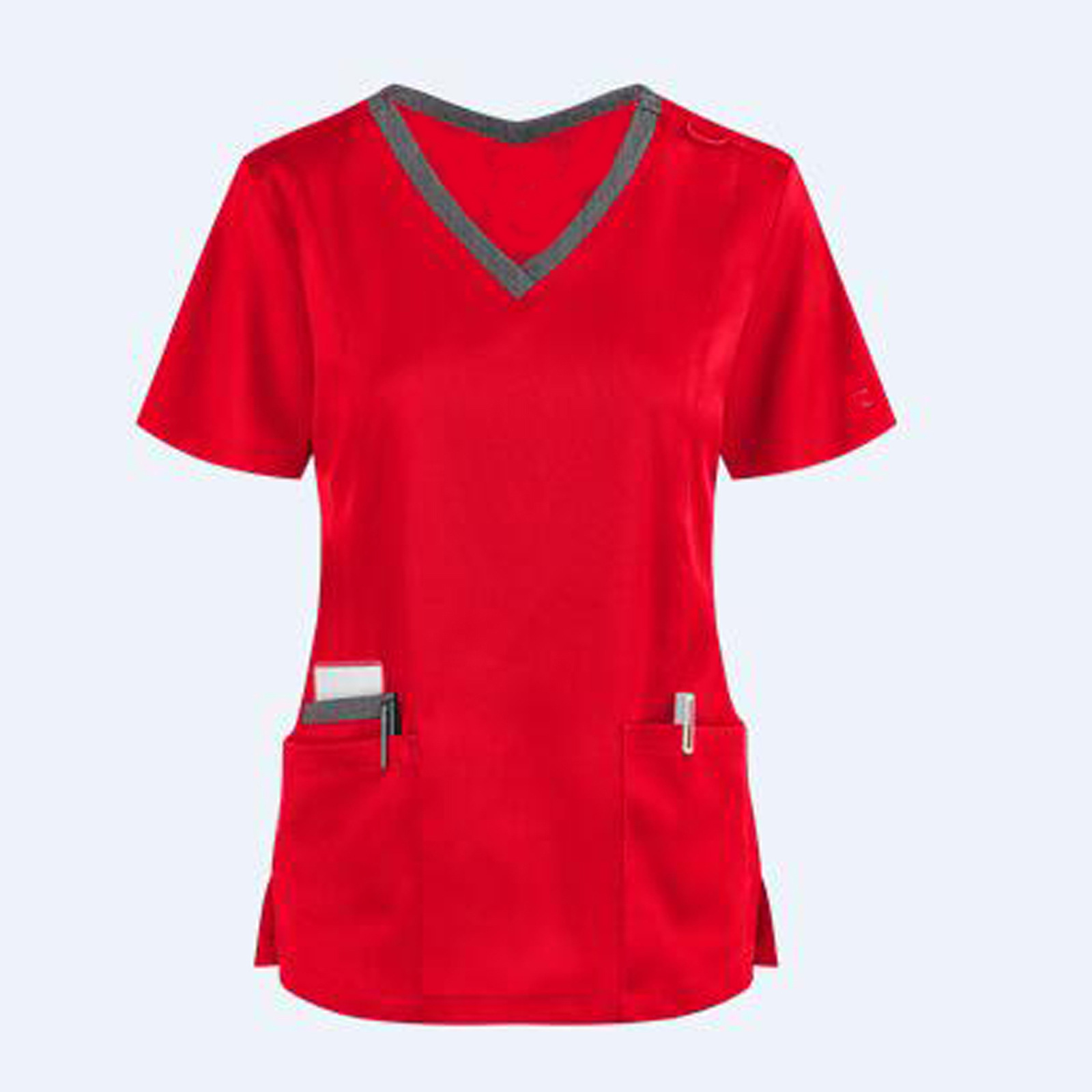 Title 6, V-neck Tooling Short-sleeved Slit Nurse Outfit ...