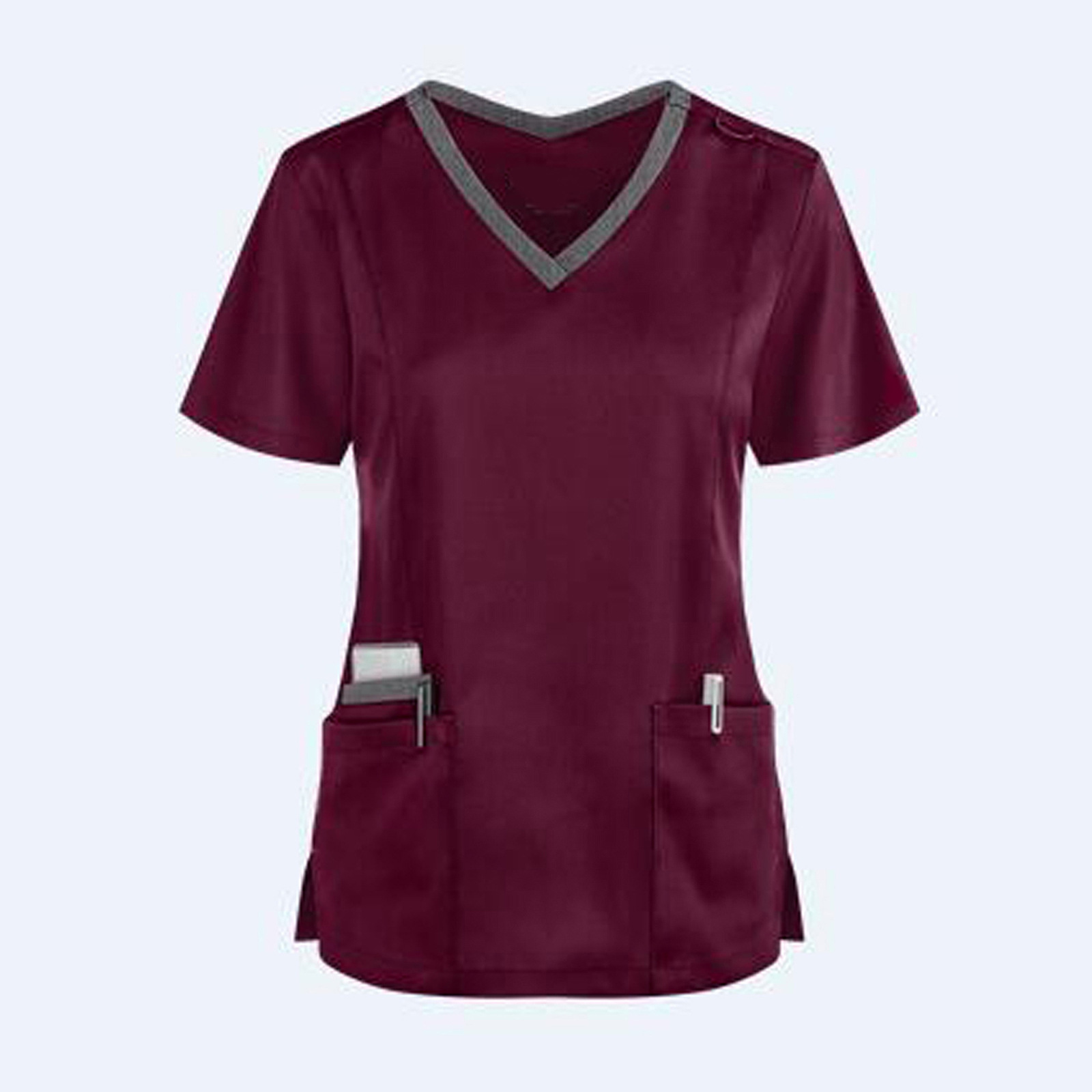 Title 4, V-neck Tooling Short-sleeved Slit Nurse Outfit ...