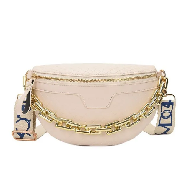 Waist Bag New Style Shoulder Bag Fashion Messenger Bag Beige - Shop at LoveMi
