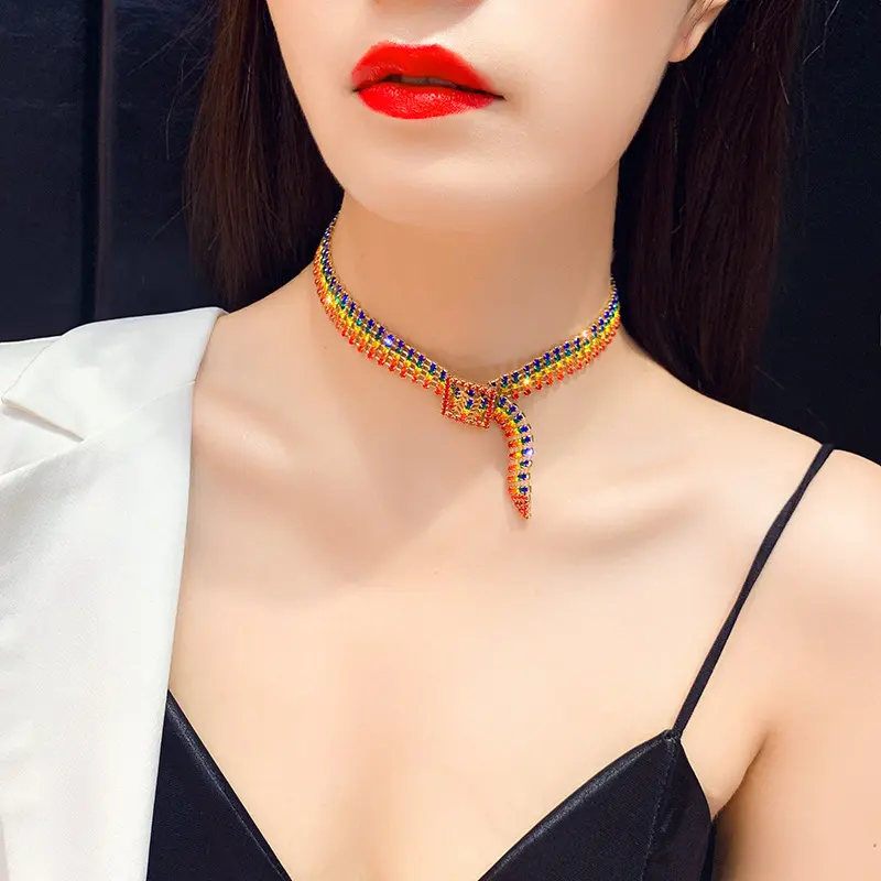 Fashion Full Rhinestone Choker Necklaces for Women