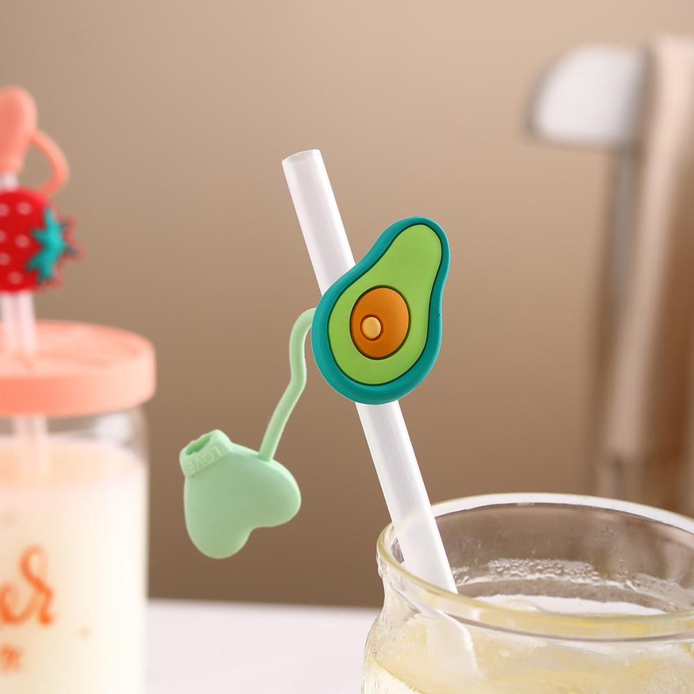 Transparent Heat-resistant Water Cup Glass With Straw