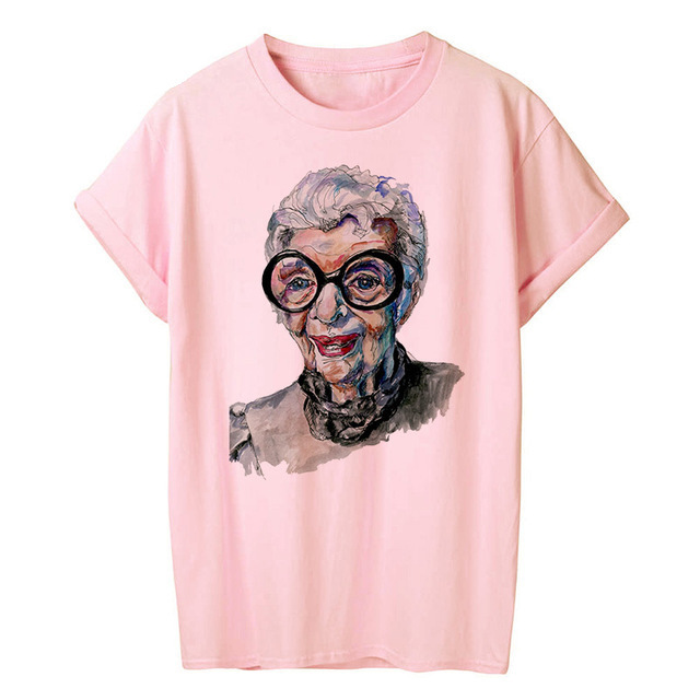 Title 1, Woman Head Print Short Sleeve Round Neck Short ...