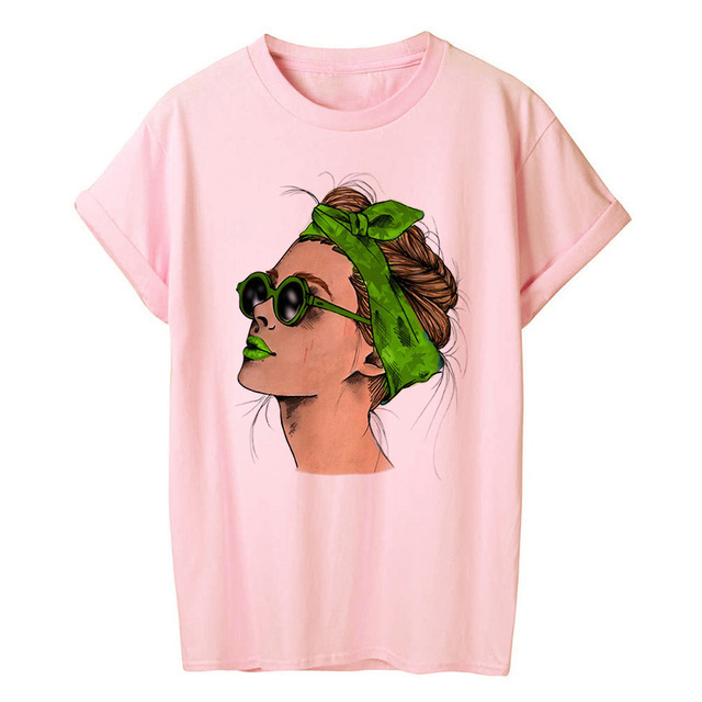 Title 11, Woman Head Print Short Sleeve Round Neck Short ...