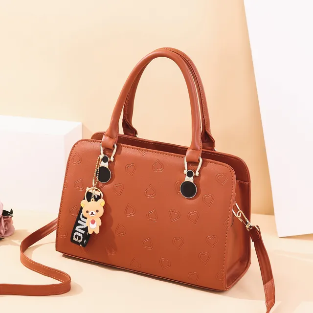 Women'S Bags New Spring Retro Trend One Shoulder Diagonal Texture Big Bag Ladies All Match Middle Aged Handbag Orange - Shop at LoveMi
