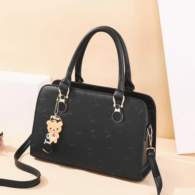 Women'S Bags New Spring Retro Trend One Shoulder Diagonal Texture Big Bag Ladies All Match Middle Aged Handbag Black - Shop at LoveMi