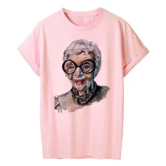 Woman Head Print Short Sleeve Round Neck Short Sleeve T-shirt - 5 Style - View 1