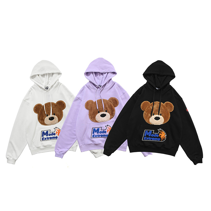 Title 5, Flocking Teddy Bear Sweatshirt Loose Hip Hop He...