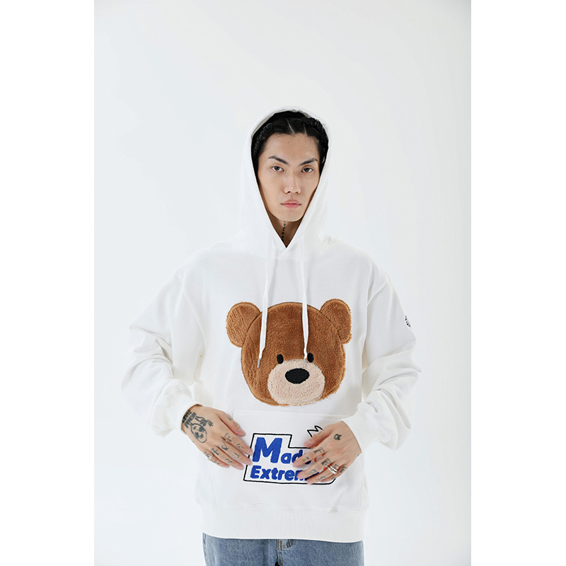 Title 1, Flocking Teddy Bear Sweatshirt Loose Hip Hop He...