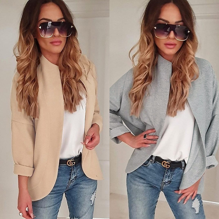 Ladies Long Sleeve Irregular Casual Cardigan Jacket