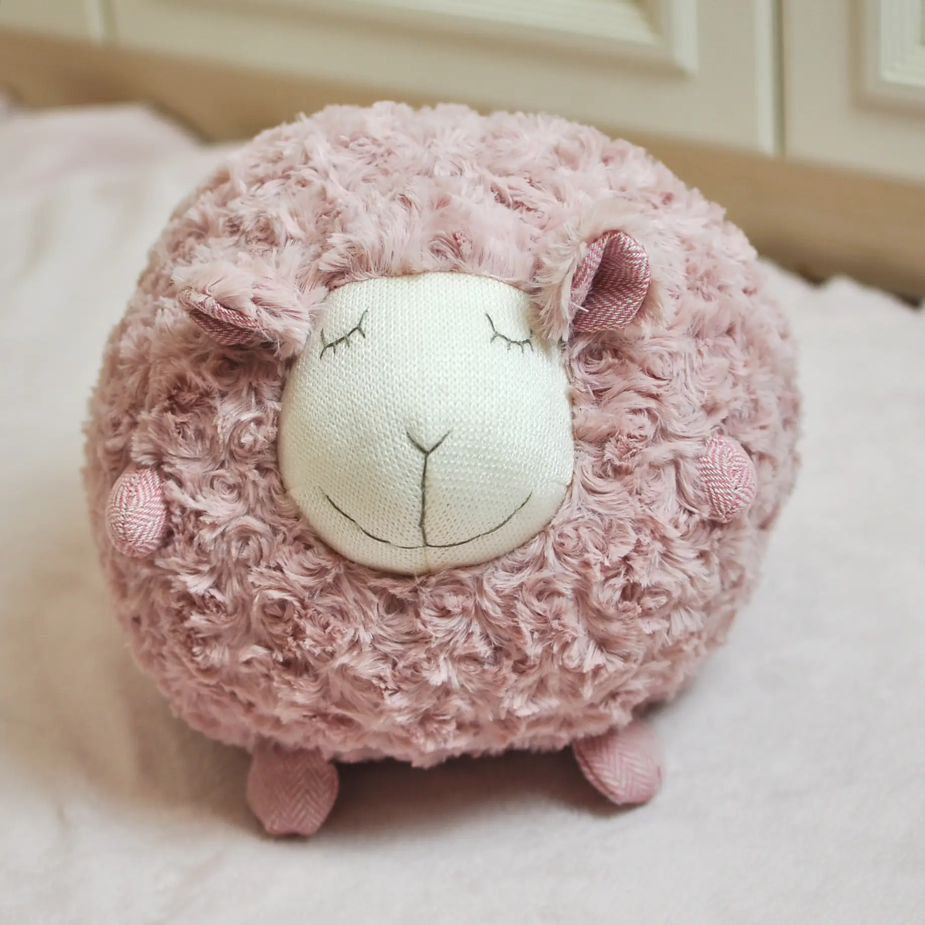 Lamb Doll Pillow Cute Round Ball Sheep Pillow