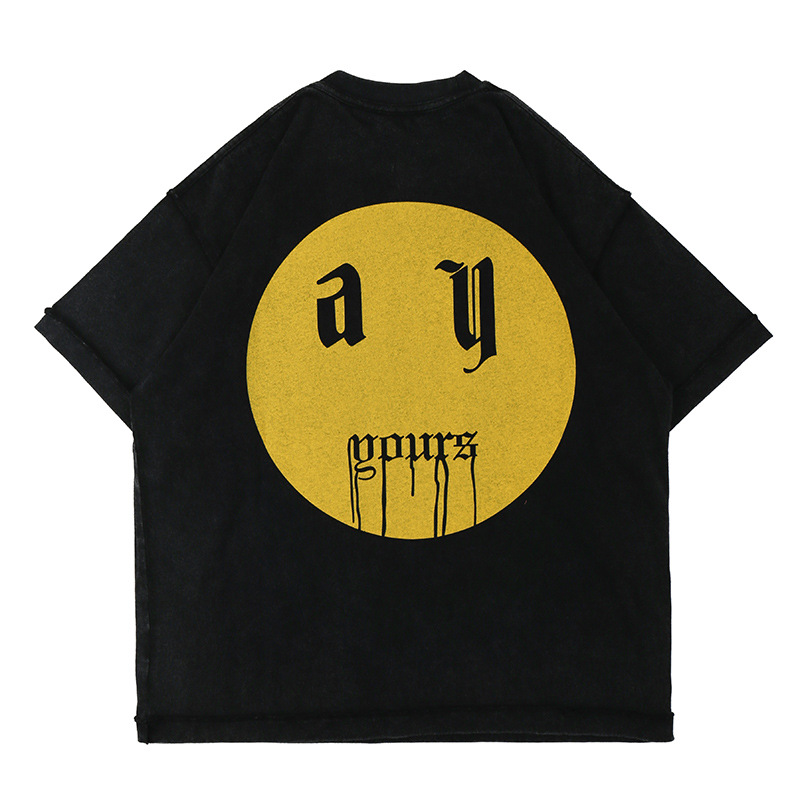 Title 3, T-shirt à manches courtes Smiley Retro pour hommes