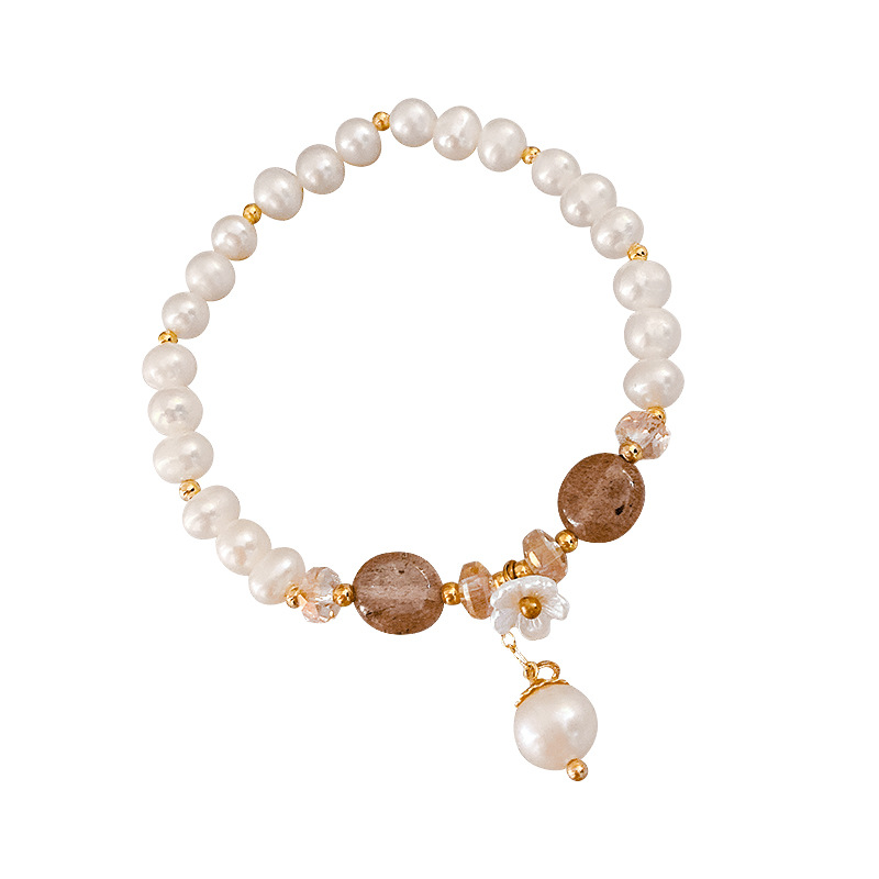 Fashion Pearl Crystal Bracelet Women'S Simple Design Temperament Bracelet