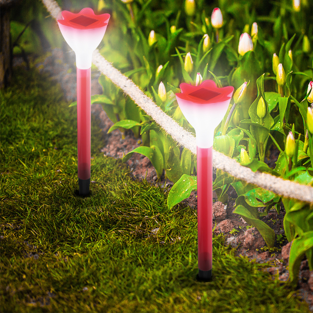 Solar Flower Light LED Ground Plug Night Light — foto 4