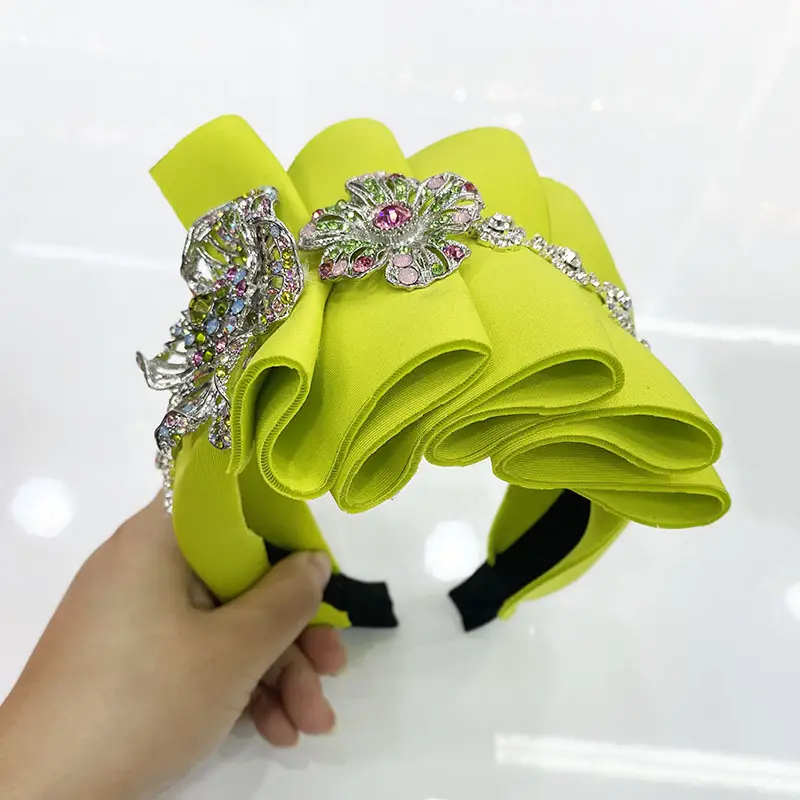 Fashion Folding Sponge Fabric Diamond Headband