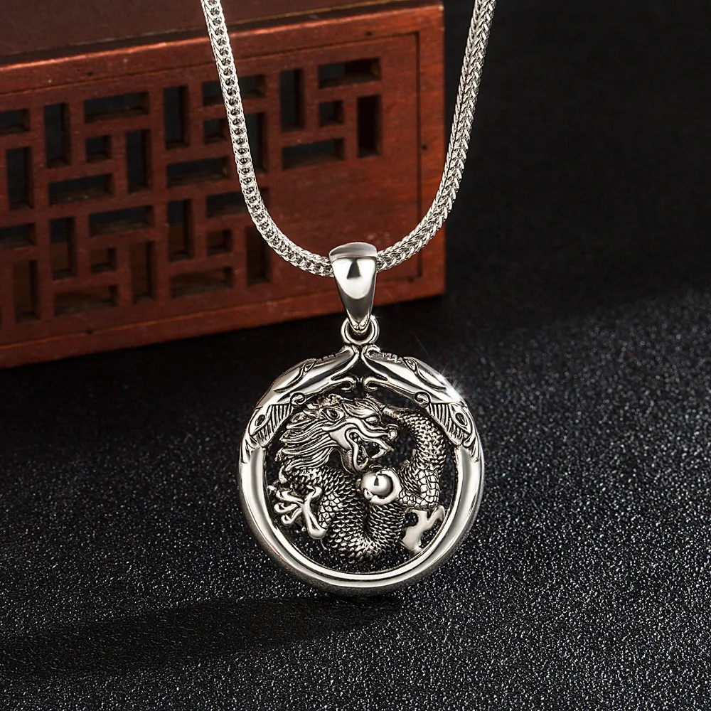 Vintage Men's Dragon Ring Pendant - 2 Style