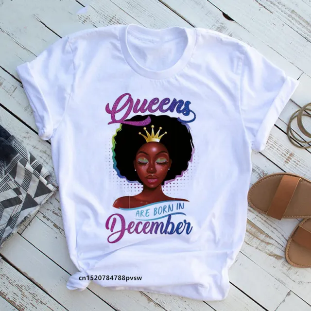 European And American Plus Size Casual Women'S Summer New Style African Black Girl Print Ladies T Shirt Comfortable Modal Loose 12 Style - Shop at LoveMi