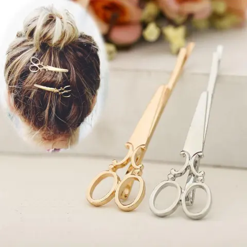 Creative Scissors Shape Women Lady Girls Hair Clip Delicate