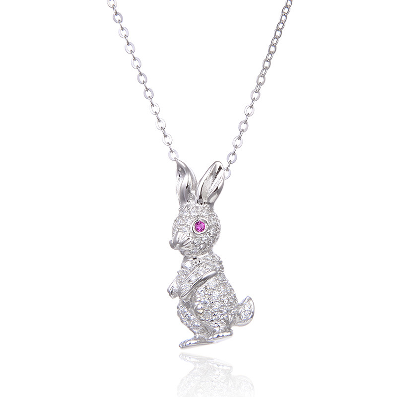S925 Silver Diamond Necklace For The Year Of The Rabbit