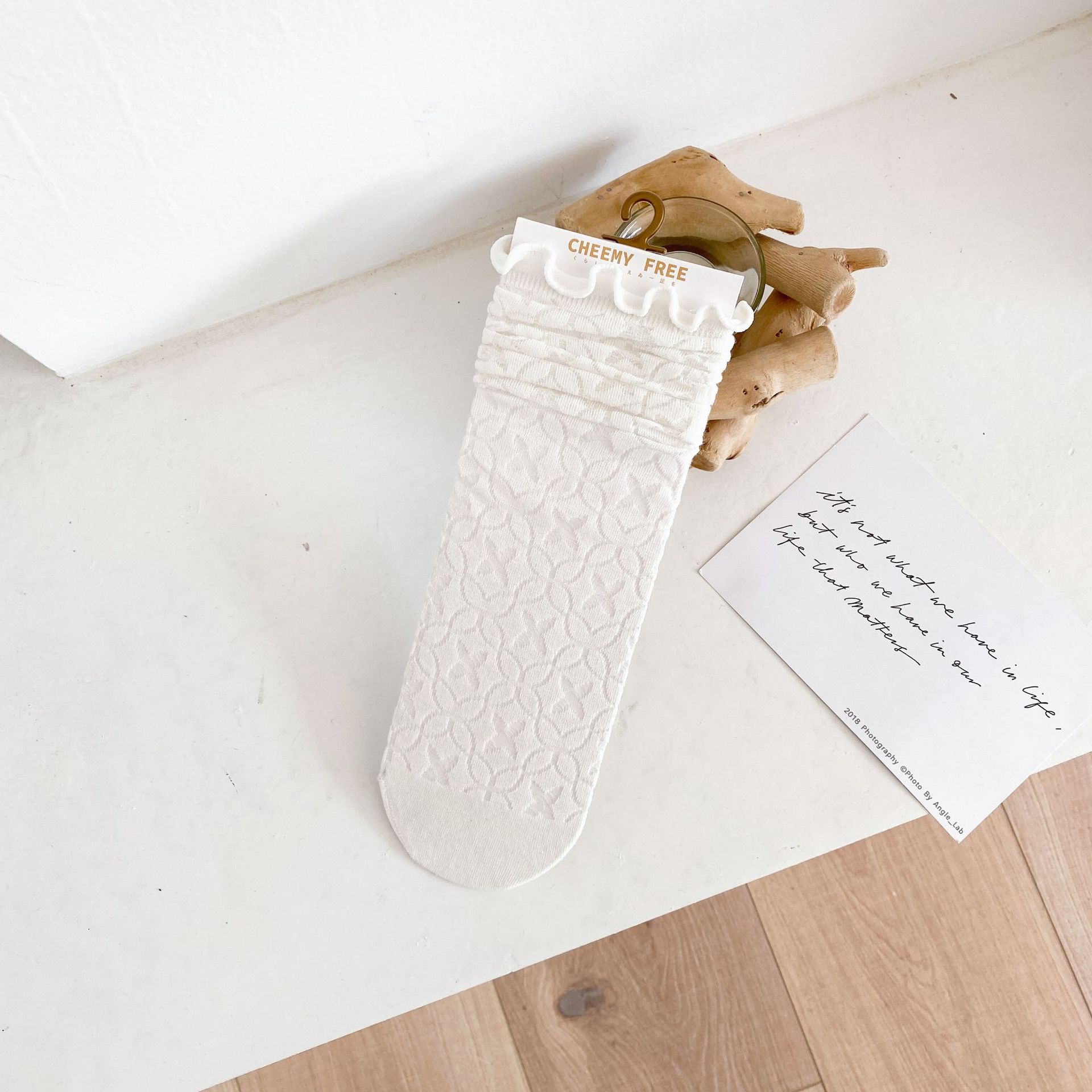 Socks Ladies Japanese Style Wood Ear Mesh Socks