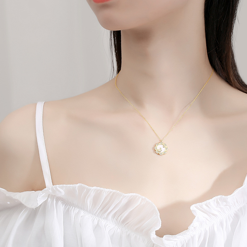 Mid-Autumn Moon Rabbit Clavicle Chain  Girl Heart Necklace Gift