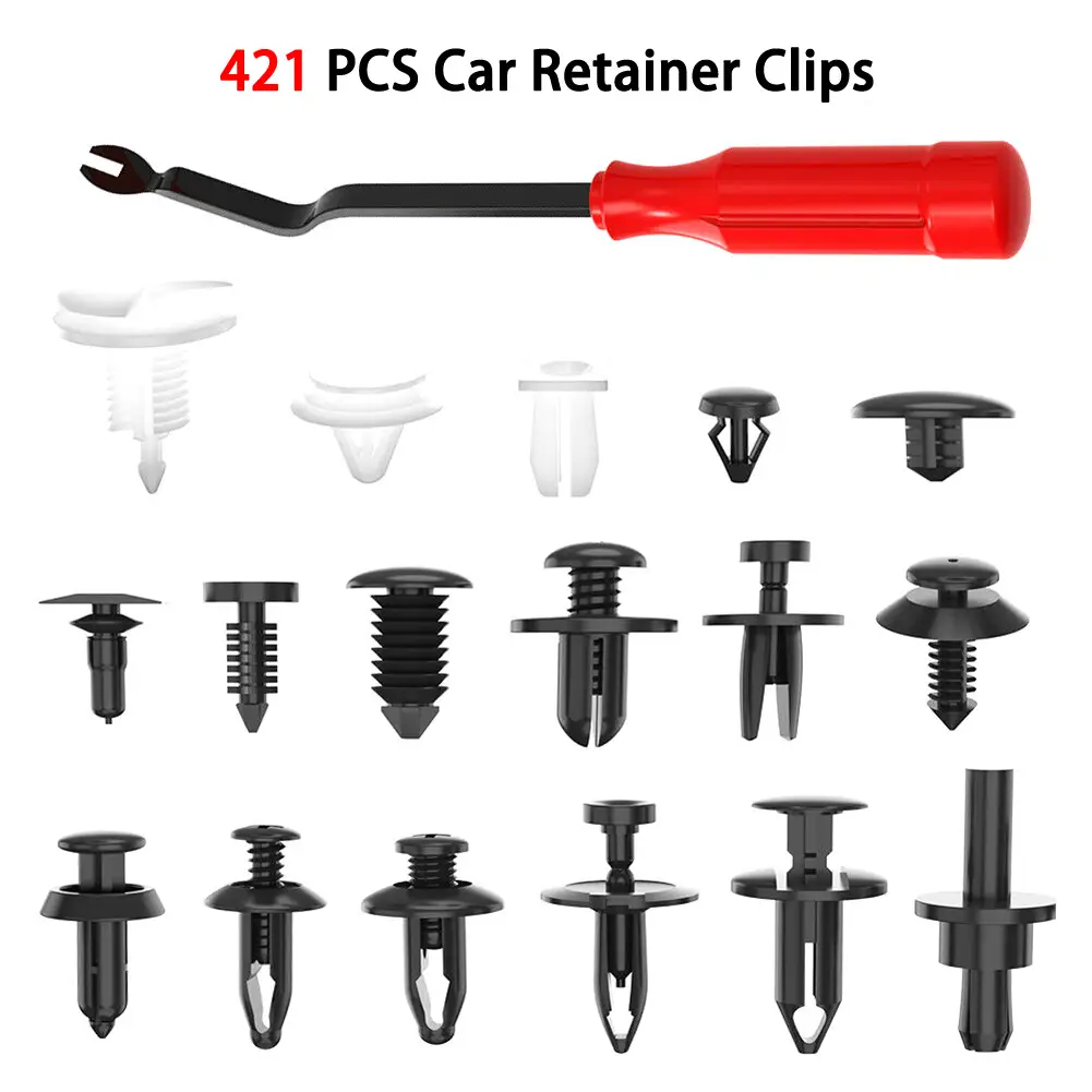 421Pcs Car Mixed Buckle, Mixed Plastic Buckle, Decorative Clip Buckle