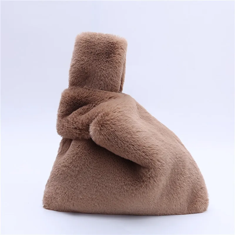 BagHandbag Autumn And Winter Imitation Rex Rabbit Fur Straw Bag Vest Bag Lady Bag Fur Fur Bag Female - Khaki