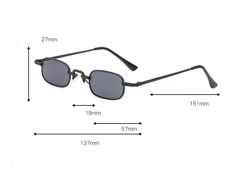 Title 1, Square small frame men and women sunglasses