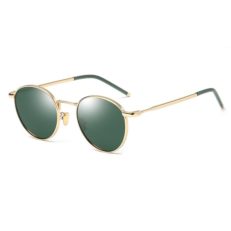 Gold frame dark green film