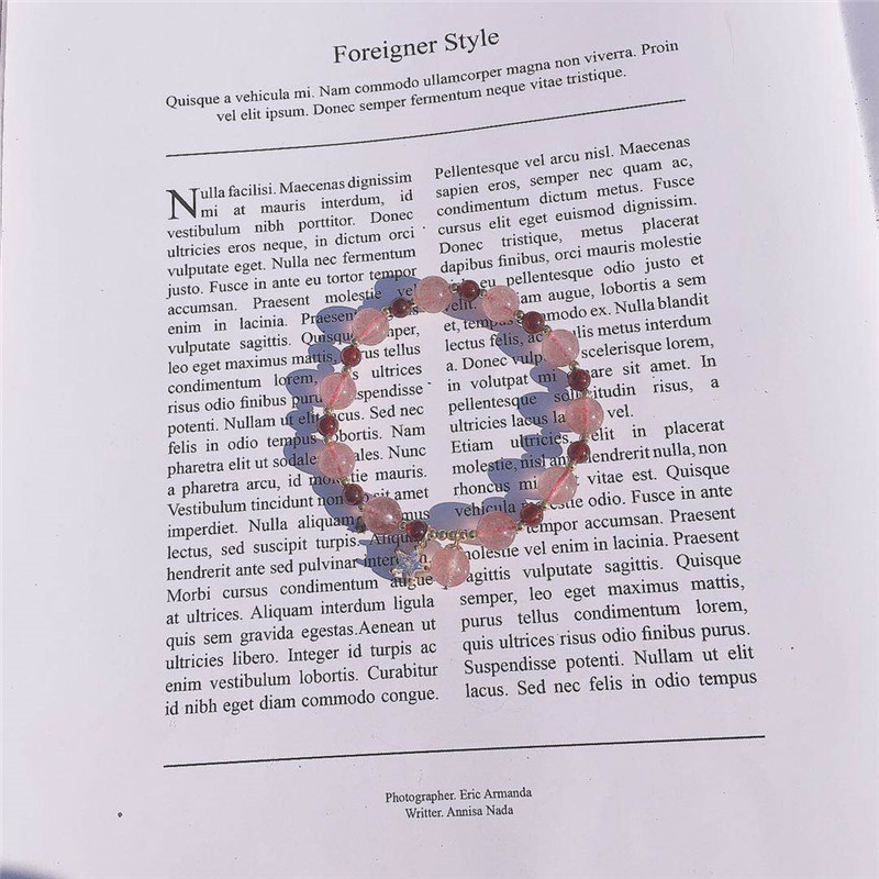 Red Rose Natural Pigeon Blood Red Strawberry Crystal Bracelet
