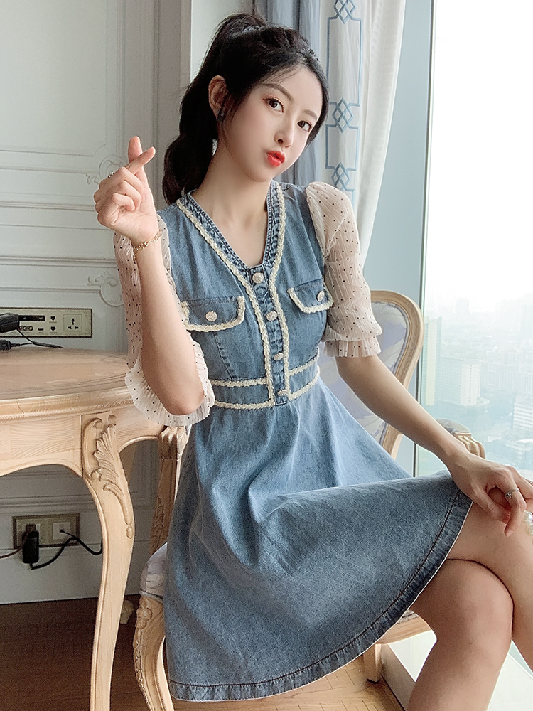 Title 5, Womens denim skirt dress summer new style is t...