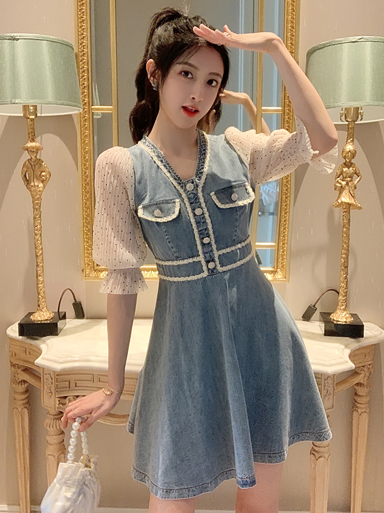 Title 2, Womens denim skirt dress summer new style is t...