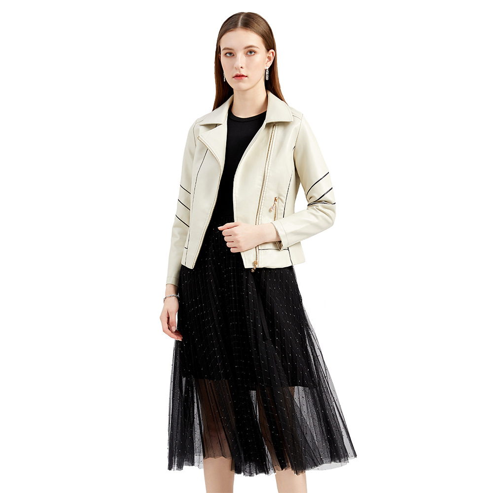 Title 6, Womens Leather Thin PU Short Coat Spring and A...