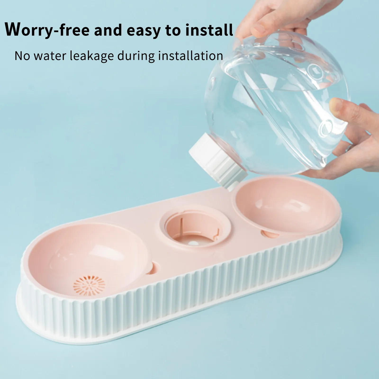 Plastic Pet Feeding Drinkers Cat Dog Automatic Feeder Drinking Animal Pet Bowl Water Bowl For Pets Dog Automatic Drinkers – image 2
