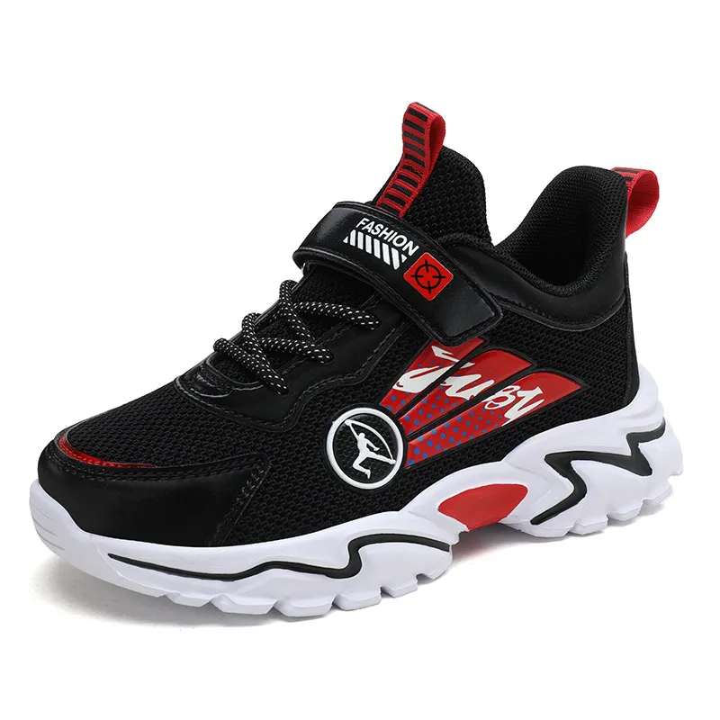Sneakers Boys And Girls Breathable Mesh Lightweight Children's Shoes - Black