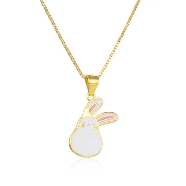 S925 Sterling Silver Necklace Ladies Ins Wind White Rabbit Bunny Pendant Single Pendant - Shop at LoveMi