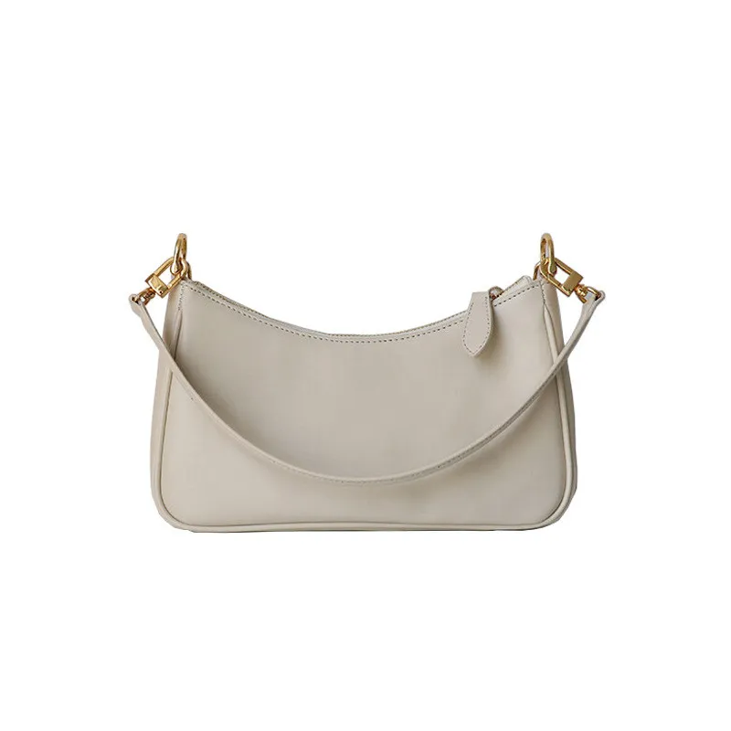 Simple High-grade One-shoulder Messenger Bag Casual All-match Chain Bag - White