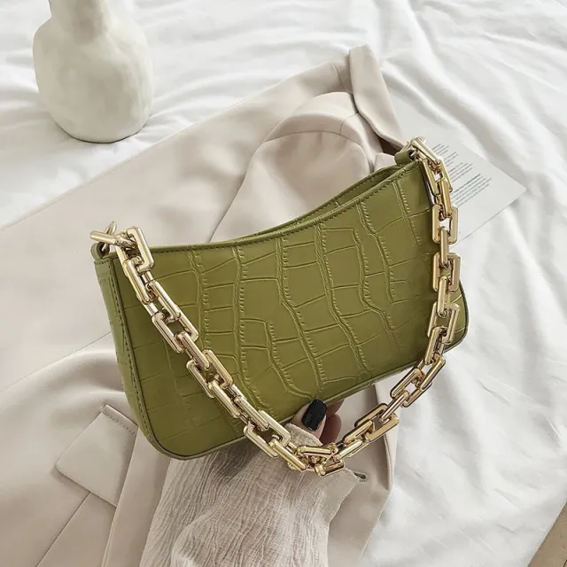 Fashion Net Red Pattern Handbag Shoulder Bag Green - Shop at LoveMi