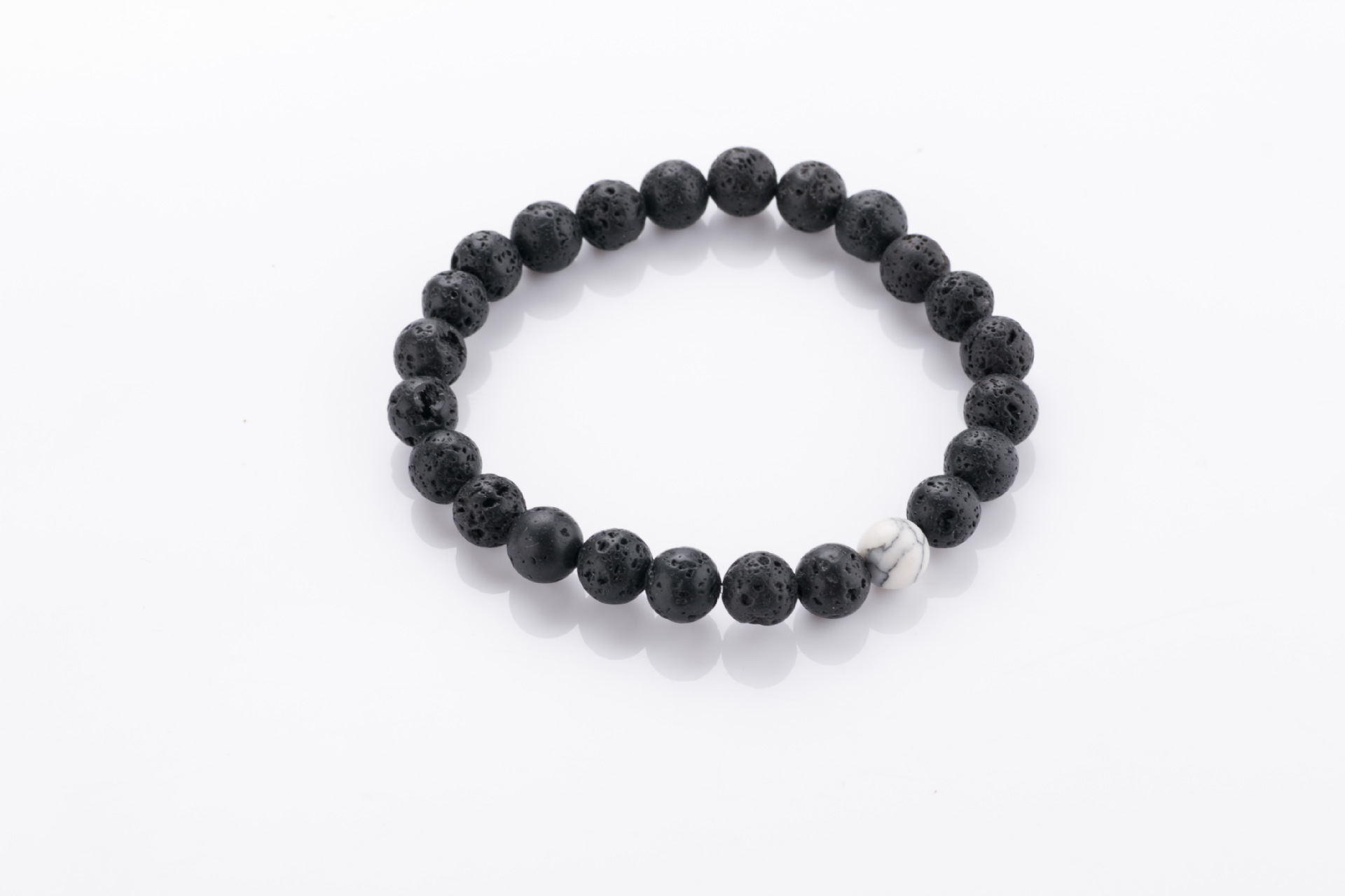 Volcanic Stone White Turquoise Set Bracelet