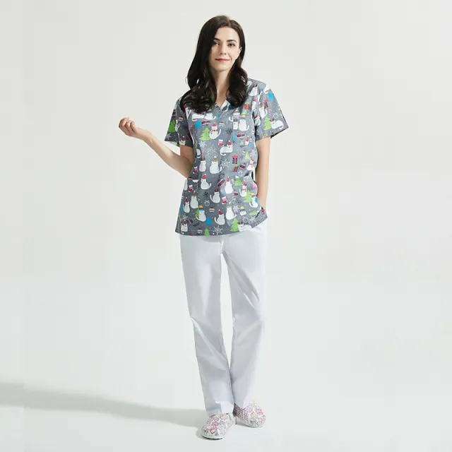 Cotton Cartoon Print Spa Uniform Beauty Salon Clothes Suit Cat - Shop at LoveMi
