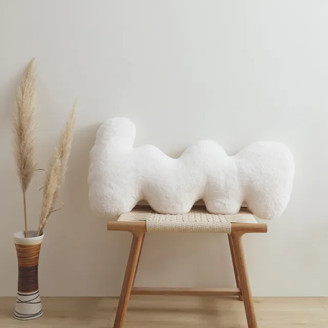 Rabbit Velvet Nordic Style Bedside Pillow Wave - Shop at LoveMi
