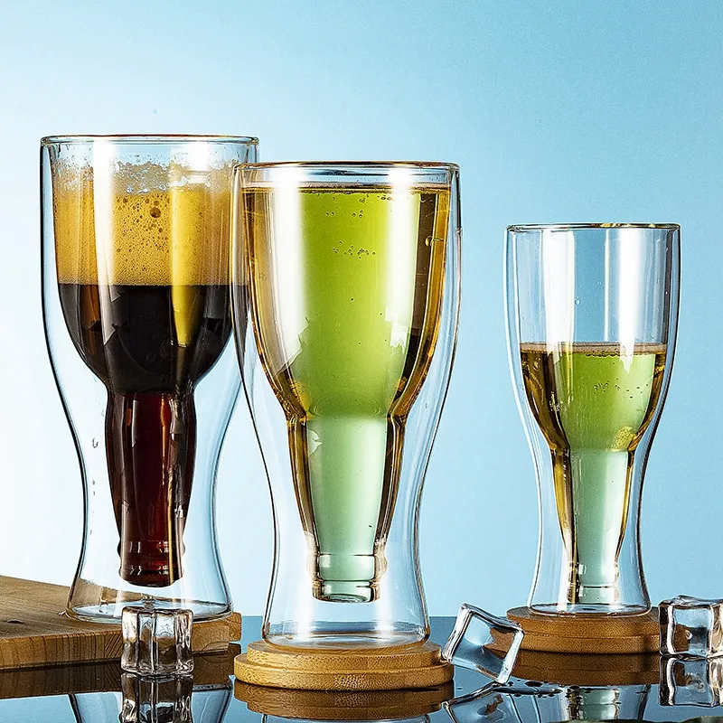 Creative Cocktail Wineglass Mug Double Wall Mugs Beer Wine Glasses Whiskey Champagne Glass – image 4