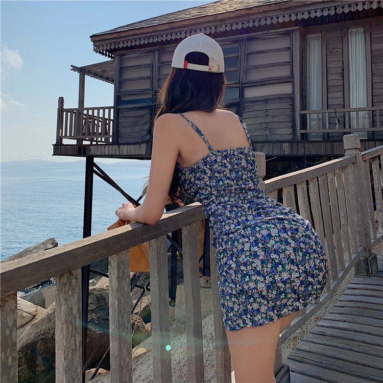 Floral Sling Dress Female Spring And Summer New French Style