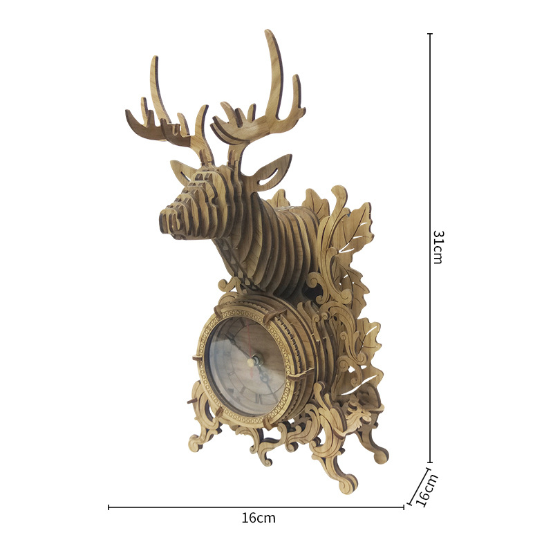 puzzle en bois 3d Puzzle En Bois Horloge Artisanale JUGKOU