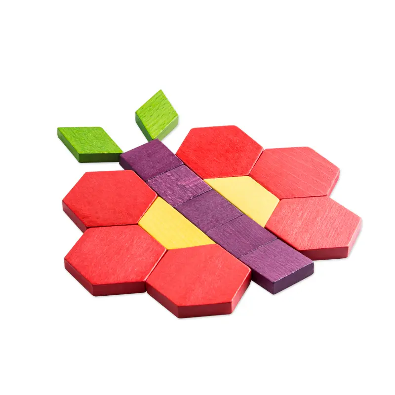 Colorful Jigsaw Puzzle Geometric Building Blocks Toy