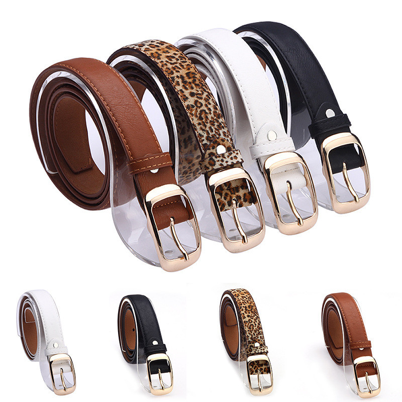 Title 6, New Fashion All Match White Thin Ladies Belt