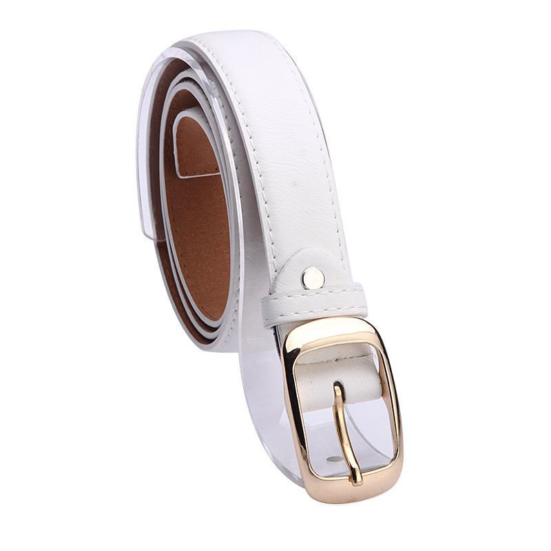 Title 2, New Fashion All Match White Thin Ladies Belt